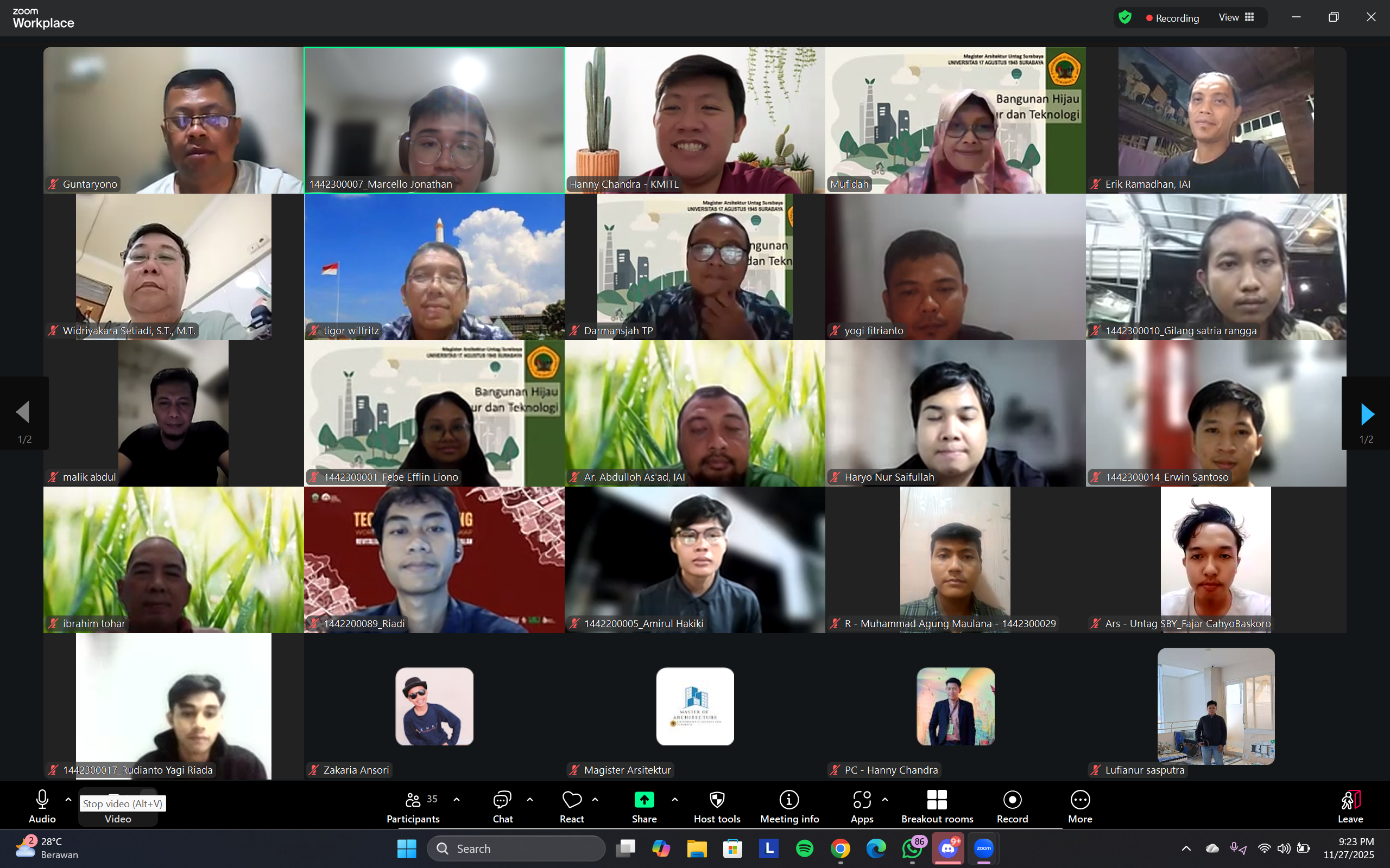 Menghadirkan Perspektif Internasional, Magister Arsitektur UNTAG Surabaya Bahas Tren Bangunan Hijau dan Peluang Bisnis Arsitektur di Thailand