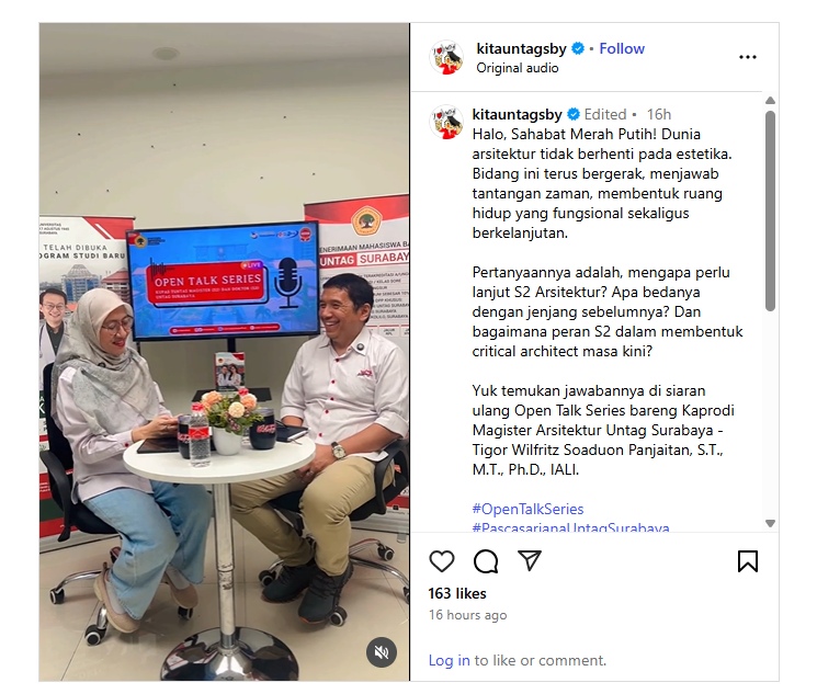 Open Talk: Kupas Tuntas Program Studi Magister Arsitektur