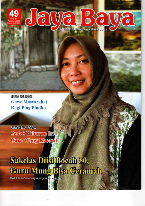 Dosen Magister Arsitektur UNTAG Surabaya Tampil di Cover Majalah Legendaris Jaya Baya Edisi ke-49